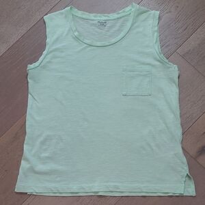 Madewell Sleeveless Top Women's sz M Mint Green Scoop Neck Tank Top